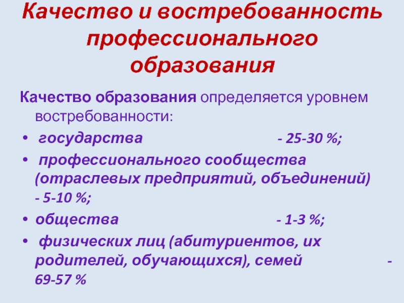 Содержание профессионального образования определяется