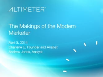 The Makings of the Modern Marketer