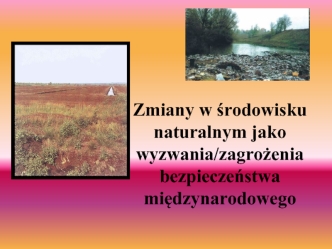 Zmiany w środowisku naturalnym jako wyzwania. Zagrożenia bezpieczeństwa międzynarodowego