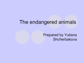 The endangered animals