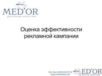 Оценка эффективности рекламной кампании