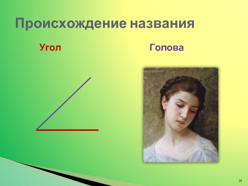 Угол головы. Имена углов. Башка происхождение.