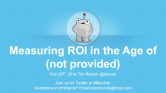 Measuring ROI in the Age of (not provided)