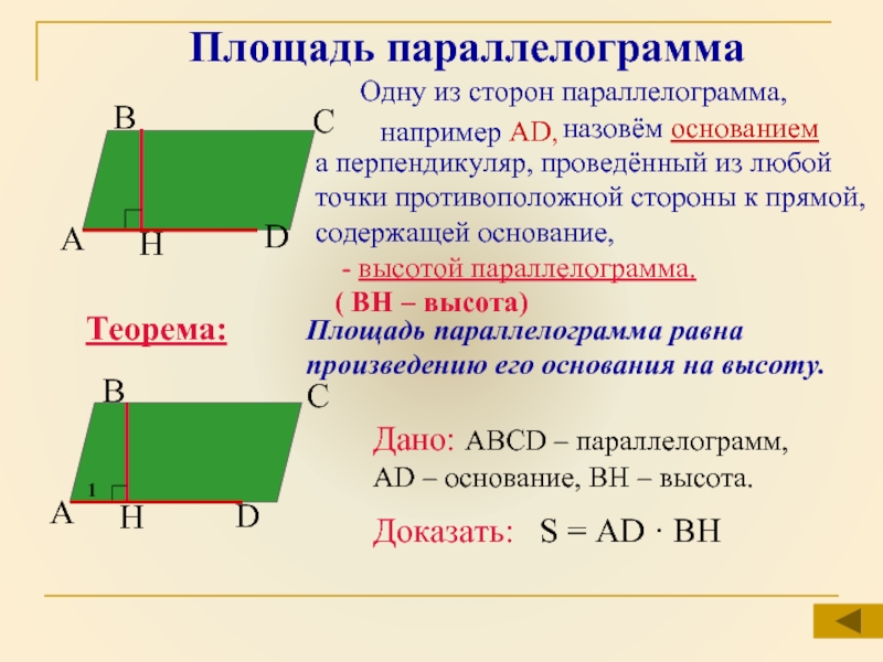 Площадь параллелограмма равна 26