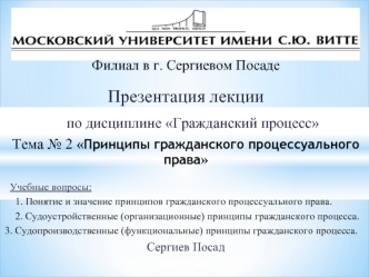 Принципы гражданского процессуального права