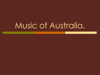 Music of Australia