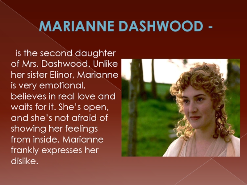 She sister перевод. Marianne Dashwood. Mrs Dashwood. Кто такая Джон Дэшвуд в рассказе качели.