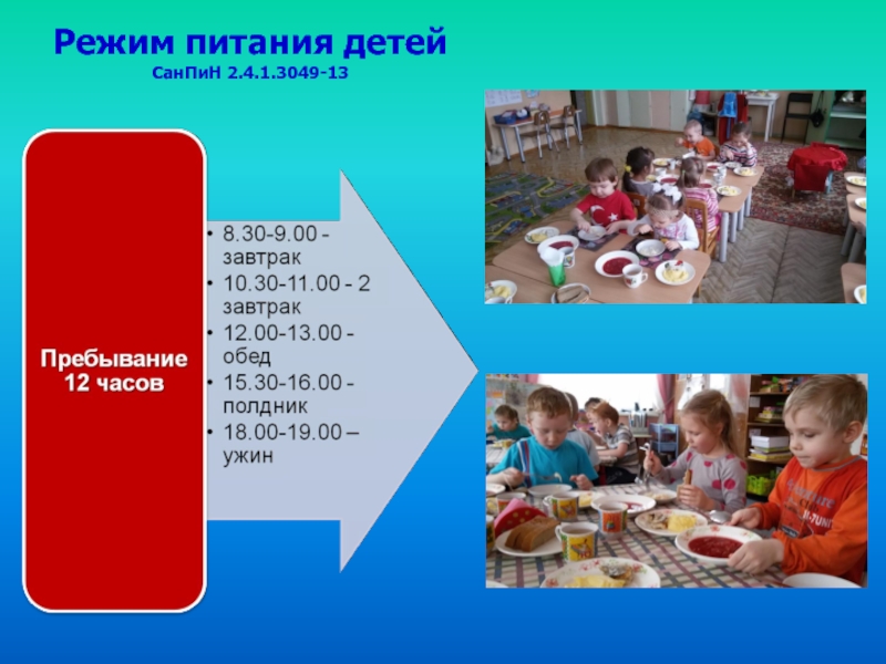 Сезонные изменения в правильной организации питания детей. 2.4 1.3049 13 статус