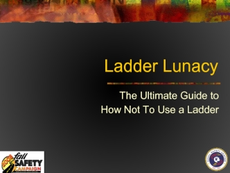Ladder lunacy. The ultimate guide to how not to use a ladder