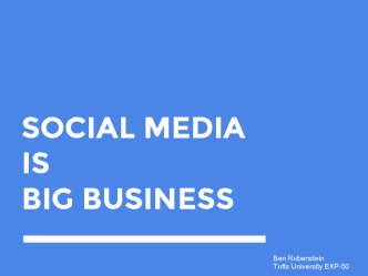 Social Media Is Big Business