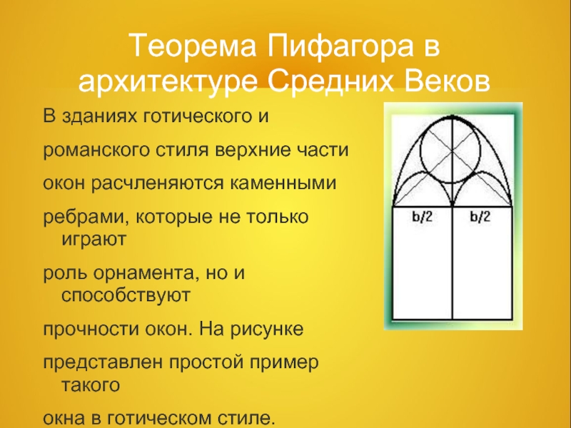 Проект теорема пифагора в строительстве