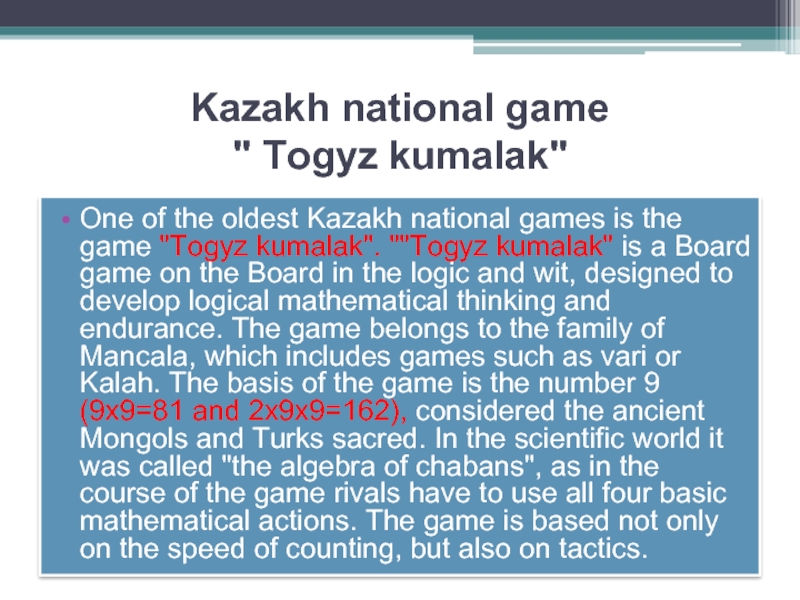 kazakh national games presentation