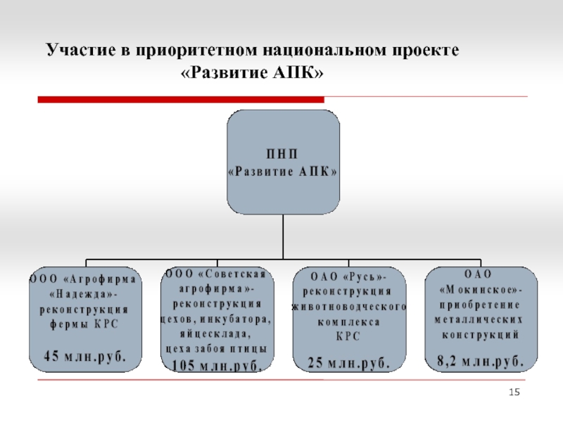 Национальный проект развитие агропромышленного комплекса 2005