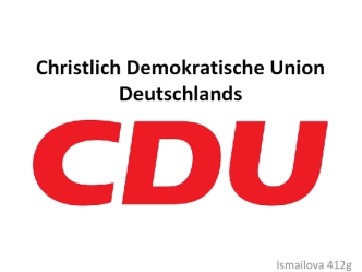 Christlich Demokratische Union Deutschlands
