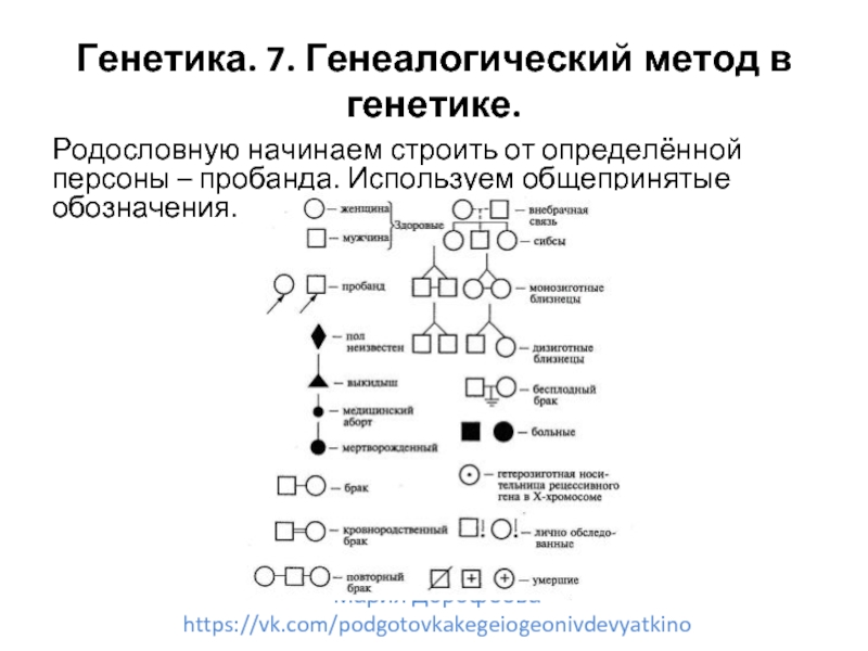 Использование генеалогического метода