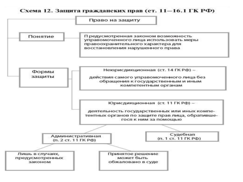 Гражданские права схема