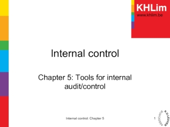 Internal control and deontology - Chapter 5 Tools for internal control