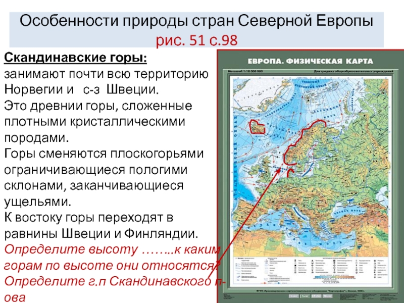 Скандинавские горы описание по плану 5 класс