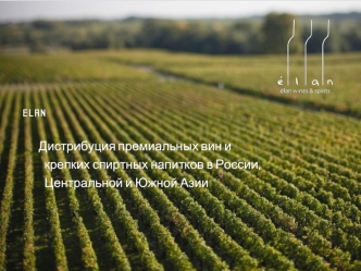 Компания Elan. Дистрибуция премиальных вин и крепких спиртных напитков в России, Центральной и Южной Азии