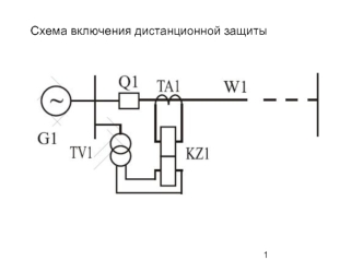 Схема включения дистанционной защиты