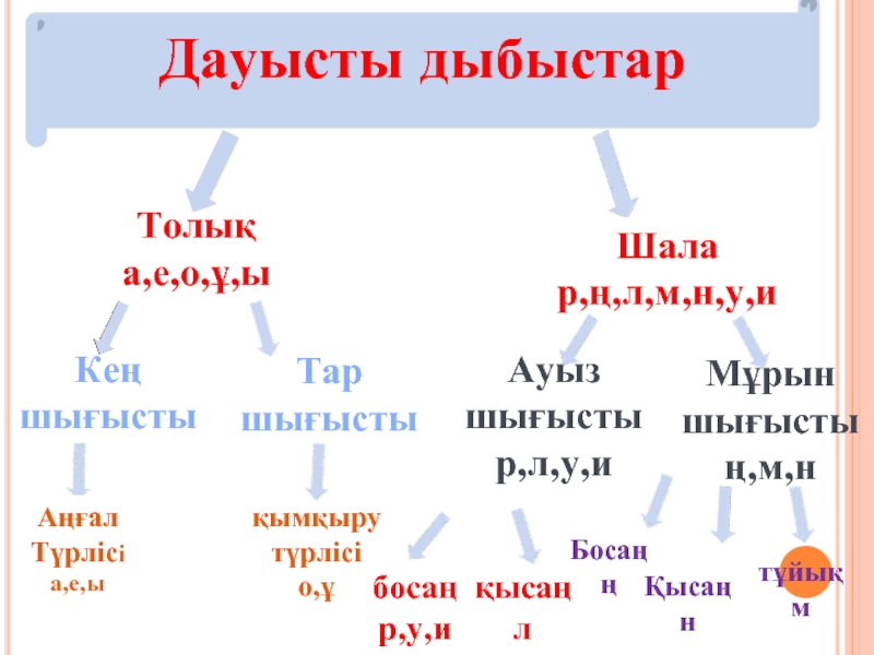 Дауысты дауыссыз дыбыстар таблица фото