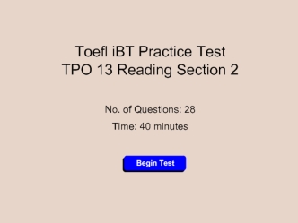 Test TPO 13. Biological clocks. (Section 2)