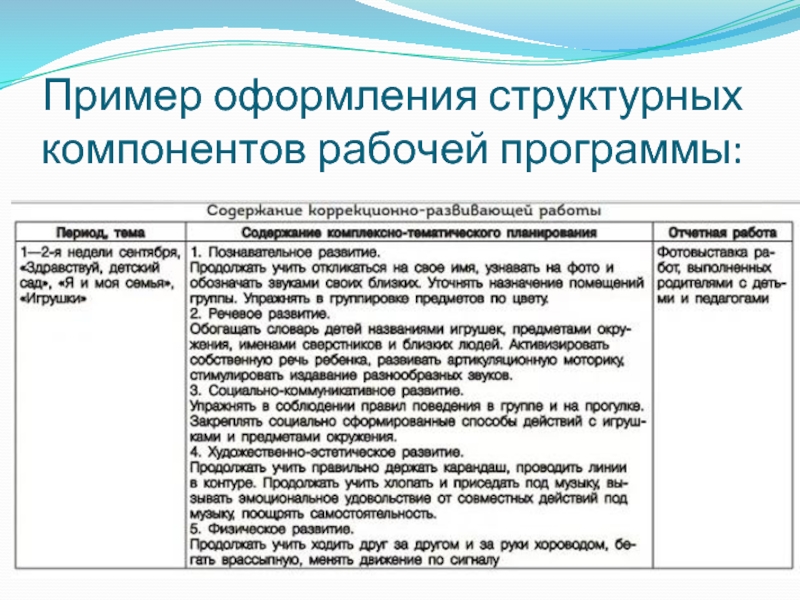 Компоненты рабочей программы. Опишите структурные элементы содержания претензии. Структурные компоненты программы. Компоненты содержания программы. Оформление структурных элементов.