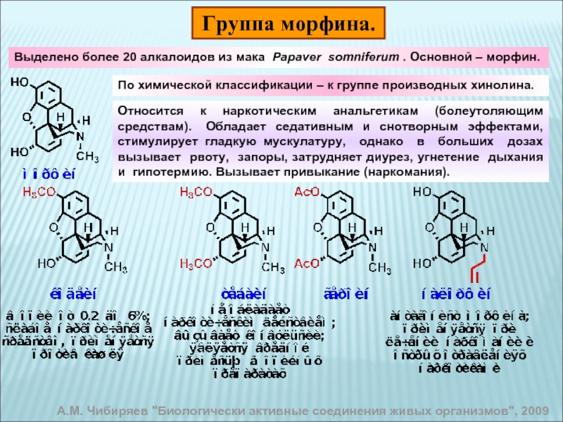 Презентация по теме алкалоиды