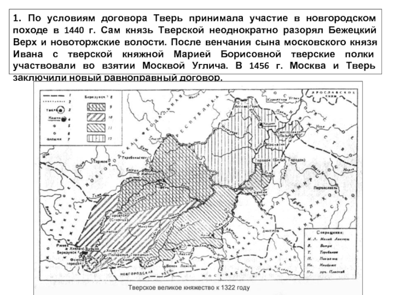 Тверское княжество карта