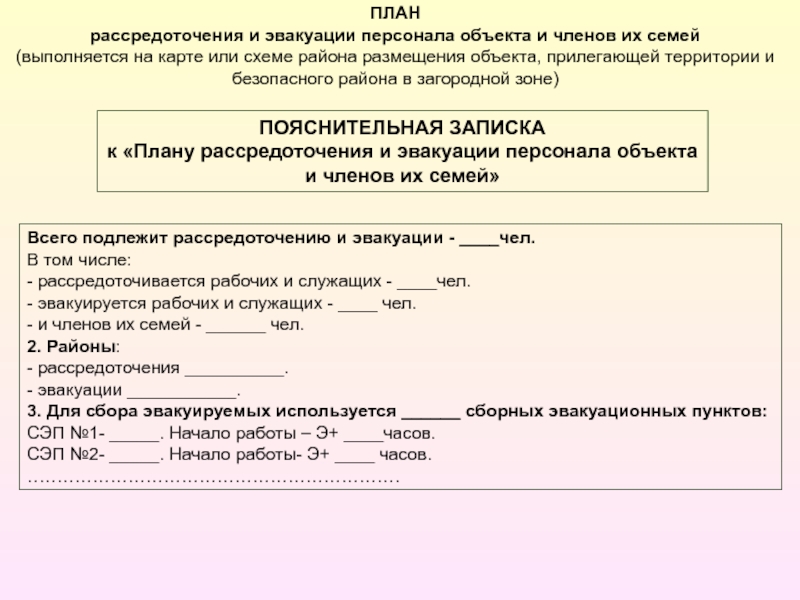 План рассредоточения организации