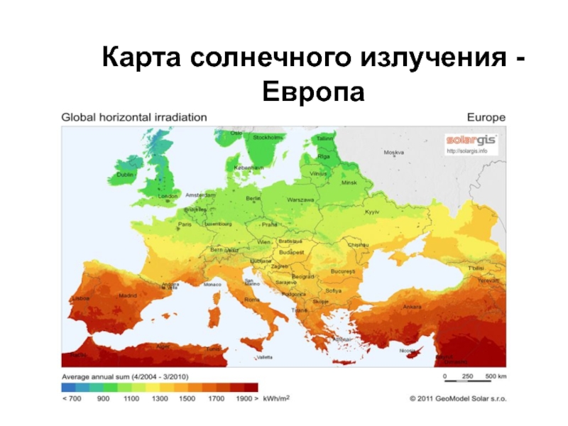 Карта солнечных лучей