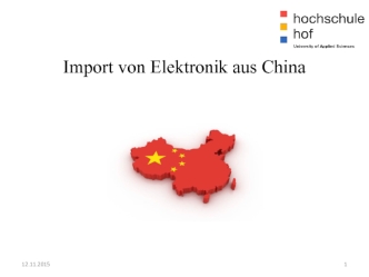 Import von elektronik aus Сhina