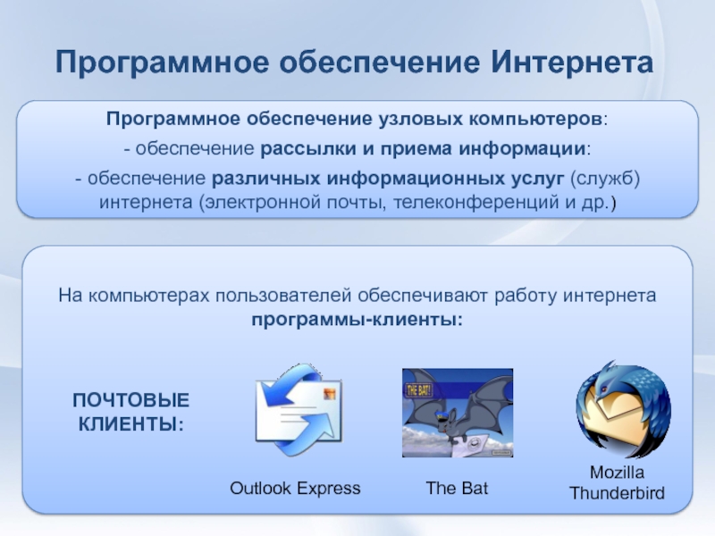 Обеспечение работы сети. Программное обеспечение интернета. Программное обеспечение для работы в интернете. Обеспечение интернетом. Презентация по теме программное обеспечение.