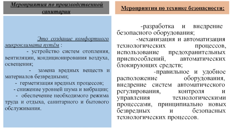 Промышленные мероприятия