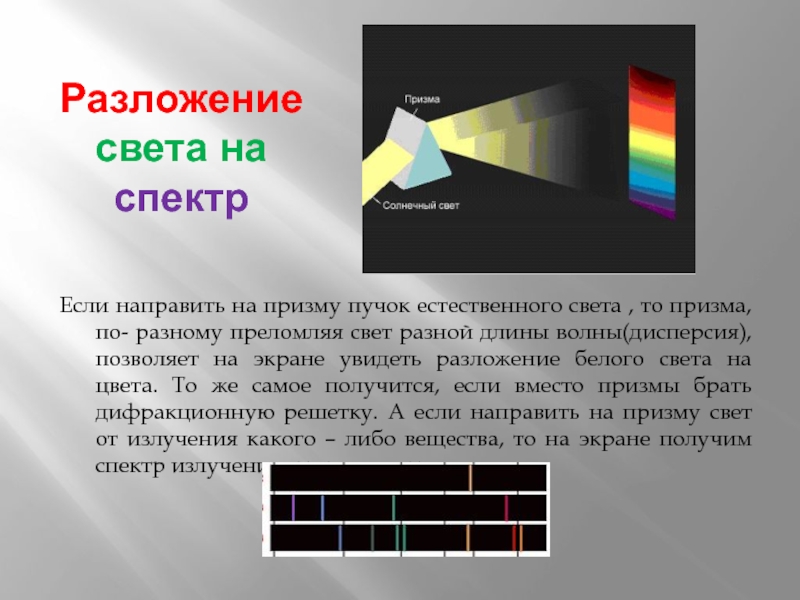 С помощью какого прибора можно получать спектры. Разложение белого цвета в спектр. Разложение белого света на цвета. Разложение света на спектры. Разложение белого света в спектр.
