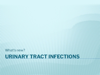 Urinary tract infections