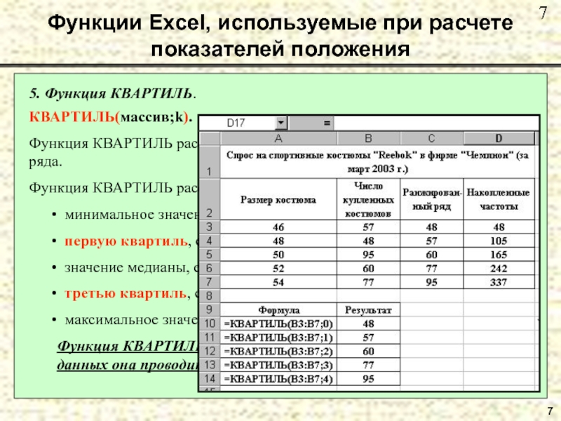 Рассчитать описательную статистику