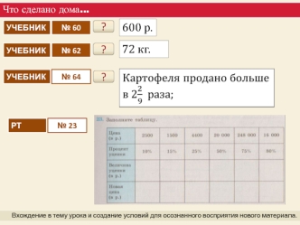 Решение задач на проценты