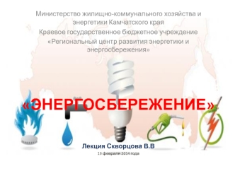 Министерство жилищно-коммунального хозяйства и энергетики Камчатского края Краевое государственное бюджетное учреждение Региональный центр развития энергетики.