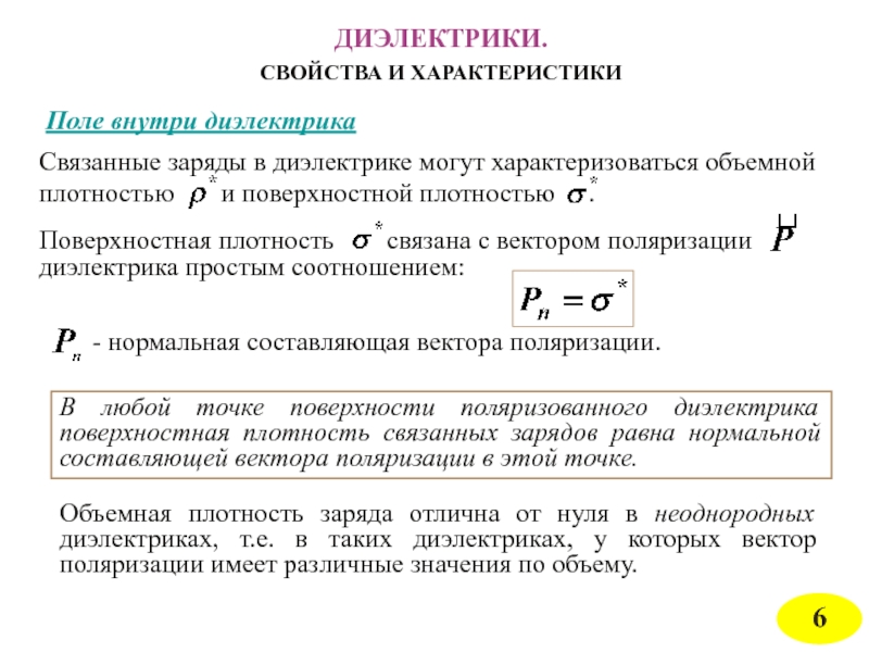 Поверхностные связанные заряды