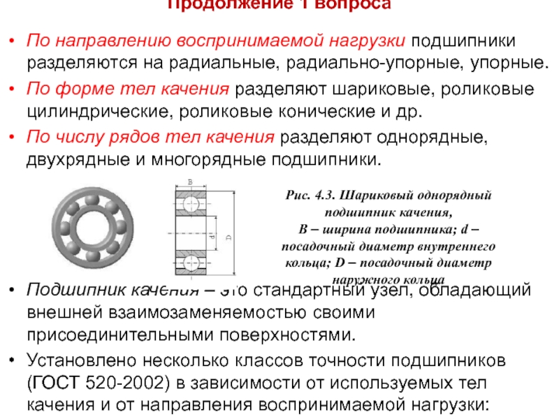Подшипники презентация по деталям машин
