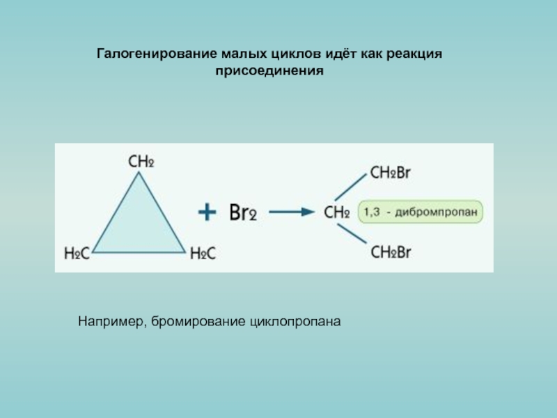 Циклогексан продукт реакции. Циклоалканы галогеноводороды. Циклоалканы Электрофильное присоединение. Реакция бромирования циклопропана. Присоединение у циклоалканов механизм.
