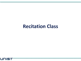 Recitation class