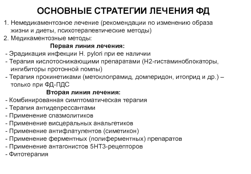 Составление плана немедикаментозного и медикаментозного лечения алгоритм