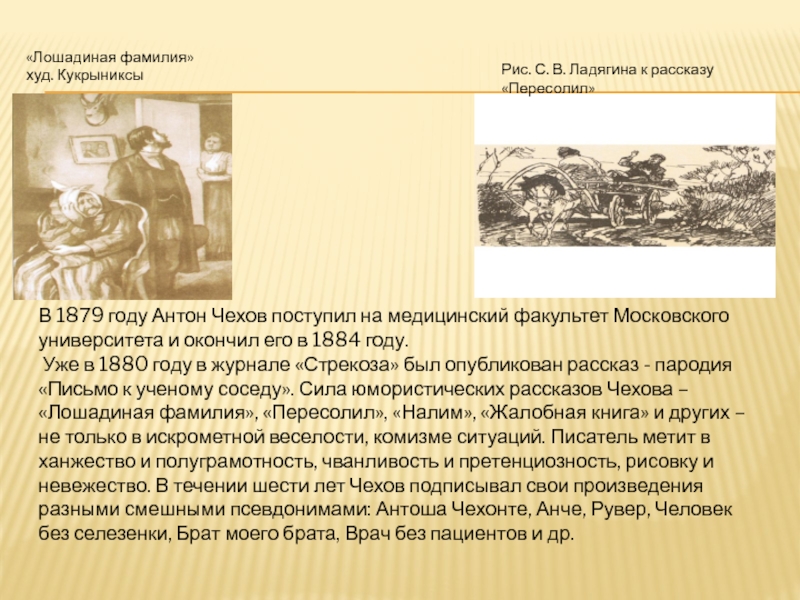 Рассказ содержимый. Рассказ Чехова Пересолил. Рассказ Пересолил Чехов. Произведение Антона Павловича Чехова Пересолил. Юмористический рассказ Чехова Пересолил.