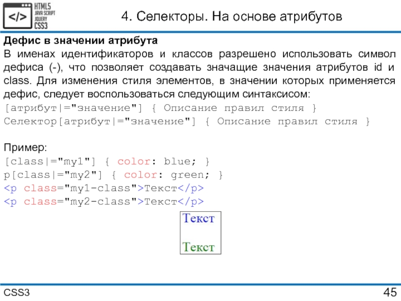 Css значения атрибутов. Селекторы атрибутов. Атрибут со значением. Атрибутивные идентификаторы. Изменение значимости атрибутов. Значение атрибута Color.