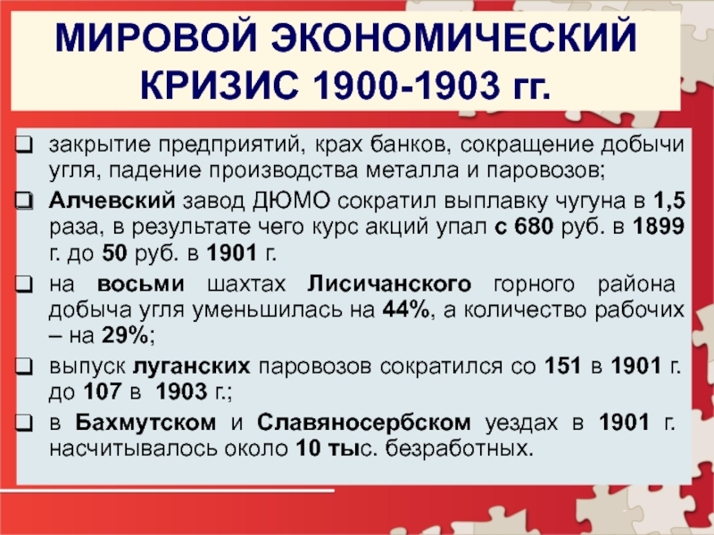 Реферат: Экономический кризис в России в 1900-1903 г.г.