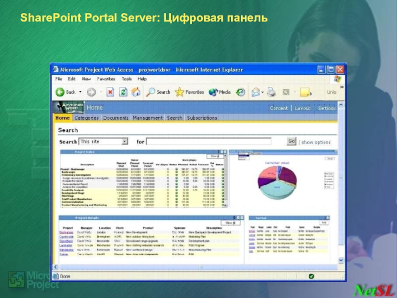 SharePoint Portal Server: Цифровая панель
