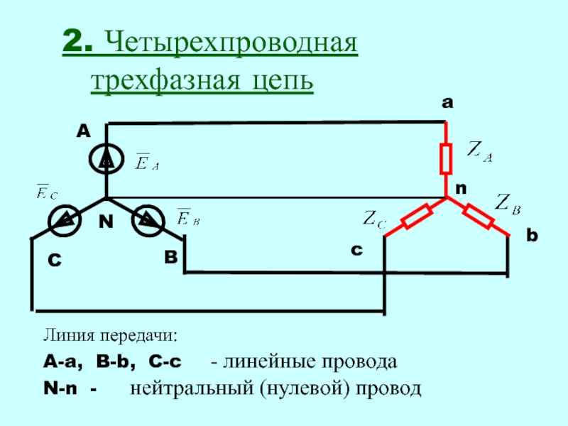 Четырехпроводная звезда схема