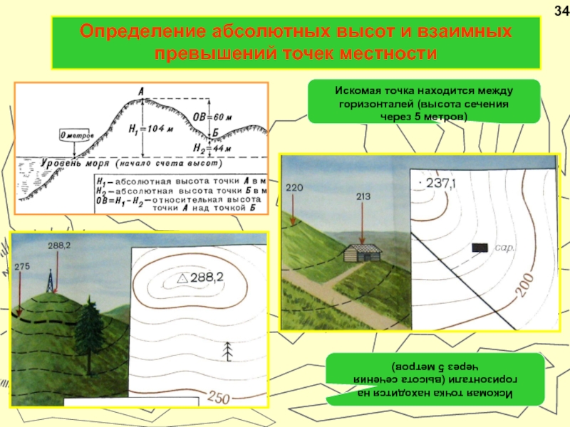 Сплошные горизонтали на плане местности как определить